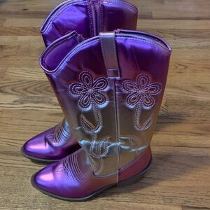Girls Metallic Steve Madden Cowgirl Boots size 5